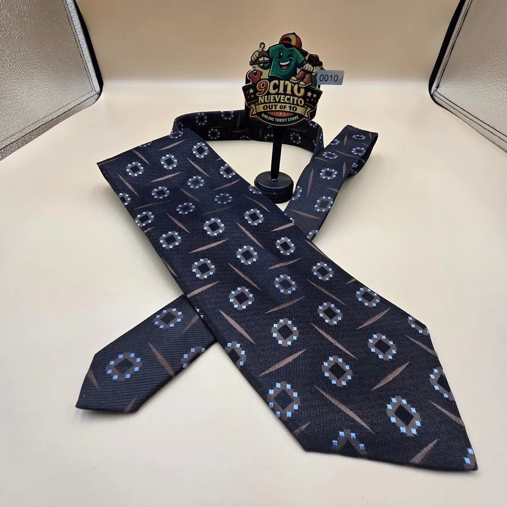 Robert Talbott Best of Class Nordstrom Mens Silk Tie Black Geometric Hand Sewn